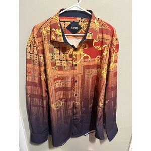 Bespoke Men's 2XL Button Down Dress Shirt - Loud - Ombré Coloring